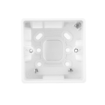 1 Gang Surface Box 50mm Depth White Moulded with Rounded Edges, BG Nexus 877 Single Surface Backbox