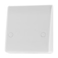 45A Flex Outlet Plate (bottom entry cooker flex outlet) White Moulded Plastic Round Edges, BG Nexus 879