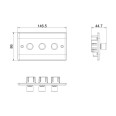 3 Gang 2-way 5-100W Intelligent Trailing Edge LED Dimmer Switch White Moulded BG Nexus 883