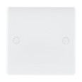 1 Gang Blank Plate, Single Blanking Plate Moulded White with Round Edges, BG Nexus 894