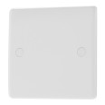 1 Gang Blank Plate, Single Blanking Plate Moulded White with Round Edges, BG Nexus 894