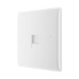 1 Gang Secondary Telephone Socket Outlet (screw terminal) Moulded White with Round Edge, BG Nexus 8BTS/1 BT Socket