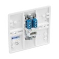 1 Gang Secondary Telephone Socket Outlet (screw terminal) Moulded White with Round Edge, BG Nexus 8BTS/1 BT Socket