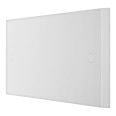 2 Gang Blank Plate Square Edge White Plastic, BG Nexus 905 Double Blank Plate White Moulded