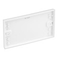 2 Gang Blank Plate Square Edge White Plastic, BG Nexus 905 Double Blank Plate White Moulded