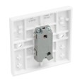 1 Gang 10A 10AX Bell Push Retractive Switch Square Edge White Plastic, BG Nexus 914 Moulded White