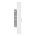 Triple Pole Fan Isolator Switch 10A 10AX in White Plastic Square Edge, BG Nexus 915 White Moulded