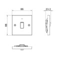 20A Double Pole Switch with Power Indicator in Moulded White Square Edge BG Nexus 931