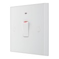 20A Double Pole Switch with Power Indicator in Moulded White Square Edge BG Nexus 931