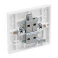 1 Gang 20A DP Switch marked "Water Heater" White Plastic Square Edge with Flex Outlet, BG Electrical 932W