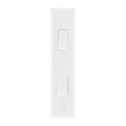 2 Gang 2 Way 20A 16AX Architrave Switch White Moulded Round Edge BG Nexus 948 White Plastic