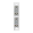 2 Gang 2 Way 20A 16AX Architrave Switch White Moulded Round Edge BG Nexus 948 White Plastic