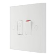 13A Switched Fused Connection Unit White Moulded Square Edge, BG Nexus 950 Spur White Plastic