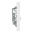 13A Switched Fused Connection Unit White Moulded Square Edge, BG Nexus 950 Spur White Plastic