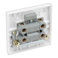 1 Gang 45A Double Pole Red Rocker Single Switch White Moulded Square Edge BG Electrical 975