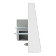 45A Flex Outlet Plate with Bottom Entry White Moulded Square Edge, BG Electrical 979 Cooker Connection Unit