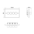 4 Gang 2 Way 5-100W Trailing Edge LED Dimmer White Moulded Square Edge BG Electrical 984