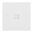 1 Gang Secondary Telephone Socket Moulded White Square Edge, BG Electrical 9BTS/1 Single Slave Phone Socket