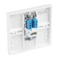 1 Gang Secondary Telephone Socket Moulded White Square Edge, BG Electrical 9BTS/1 Single Slave Phone Socket