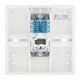 1 Gang Secondary Telephone Socket Moulded White Square Edge, BG Electrical 9BTS/1 Single Slave Phone Socket