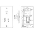 115/230V Dual Voltage Shaver Socket in White Moulded Plastic Square Edge, BG 940 Shaver Socket