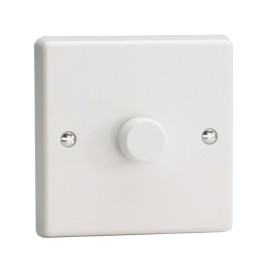 Varilight KQP401W 1 Gang 2 Way Push on/off LED Dimmer 1 x 40-400W Classic White (max. 40 LEDs)