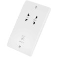 MK K701WHI Dual Voltage Shaver Socket 115/230V Output Moulded White, MK Logic Plus Flush Mount