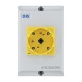 BG CPRSD463-01 IP65 63A 4 Pole Insulated AC Rotary Isolator with Red/Yellow Padlockable Handle