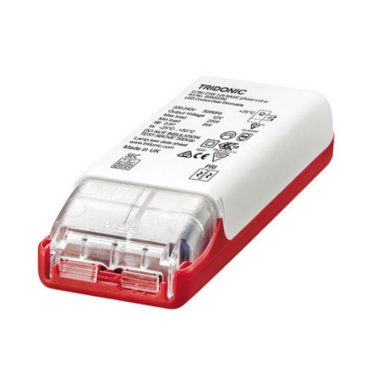 12V 10W Dimmable Constant Voltage LED Driver in White for use