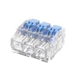 Gen II L3 3-port Lever Wire Connector up to 4.0mm2 32A (box of 40) 2-Way, 32A, 24 to 12 AWG Wire, Push In Termination