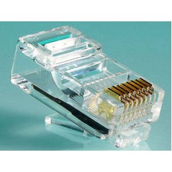 CAT6 Plug - Two Part RJ45 CAT6 Plug for Cat6 Cabling, 8 Way CAT6 Plug