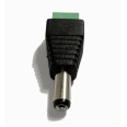 2.1mm DC Plug with Screw-in Terminals ideal for LED Tape Installations and CCTV