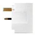 Masterplug Multi-socket Plug Adaptor 3 Way Fused Sockets 13A White Moulded (unswitched) Compact Size