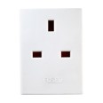 Masterplug Multi-socket Plug Adaptor 3 Way Fused Sockets 13A White Moulded (unswitched) Compact Size