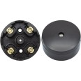 BG Electrical 491-01 4 Way 20A Round Junction Box in Brown 64mm Diameter Selective Entry