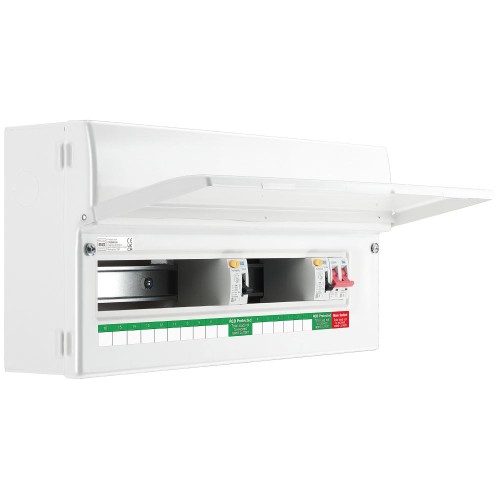 16 Way Metal Consumer Unit 100A Switch Dual RCD 2 x 63A 30mA Type A Unpopulated BG CFUD6616A High Integrity