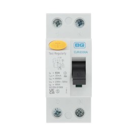 BG Fortress Double Pole RCD 30mA Type A 63A CUR6330A Residual Current Device