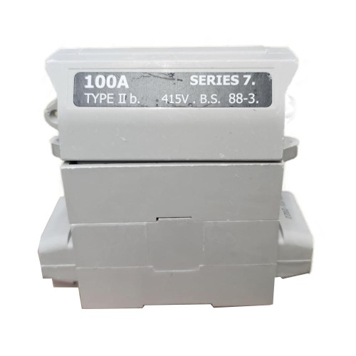 Henley 54132-04 100A Single Pole Fuse Carrier and Base (no fuse) Grey Series 7 House Service Cutout