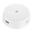 BG Electrical 604W-01 4 Way 20A Round Junction Box in White 89mm Diameter 4 Selective Entries