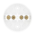 BG Electrical 604W-01 4 Way 20A Round Junction Box in White 89mm Diameter 4 Selective Entries