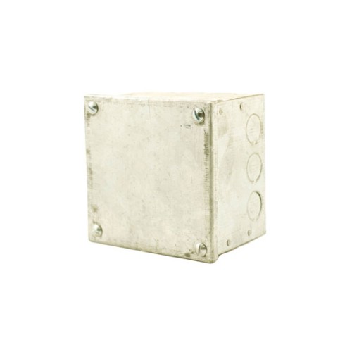 Adaptable Box with Knockouts 100 x 100 x 75mm, Galvanised Adaptable KO Box 4" x 4" x 3"