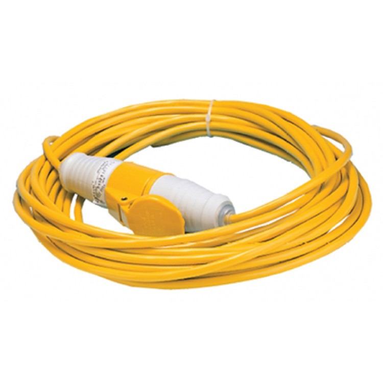 110V 16A 14 metre Site Extension Lead with Plug and Coupler