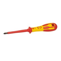 CK Tools T49143-2 Dextro VDE Screwdriver PZ2 x 100mm size 2 207mm length, 100mm blade