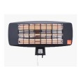 Blaze Wall-mounted Patio Heater in Black IP24 3 Variable Heat Settings 12m Coverage Garden Heater Forum ZR-32297-BLK