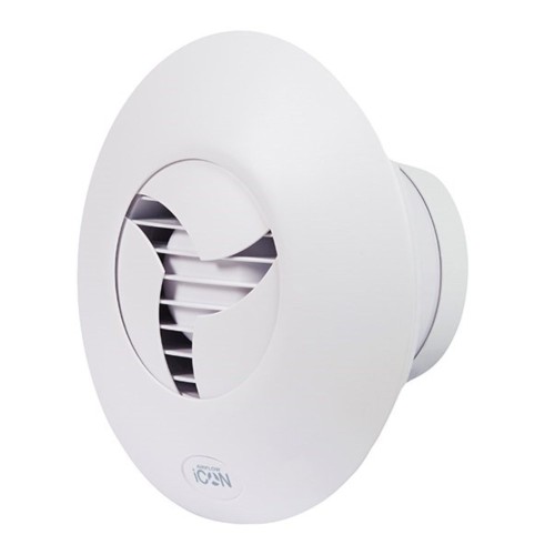 Airflow iCON 15S eco Bathroom Fan 100mm for Wall/Ceiling, 12v DC Low Voltage Fan with Basic Switching Airflow 72683701