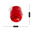 Aico YO5 High Output Remote Sounder in Red for Wall/Ceiling, Mains Powered IP65 rated