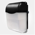 IP65 11W LED Bulkhead 6500K 900lm in Black with Integral Photocell for Wall Mounting