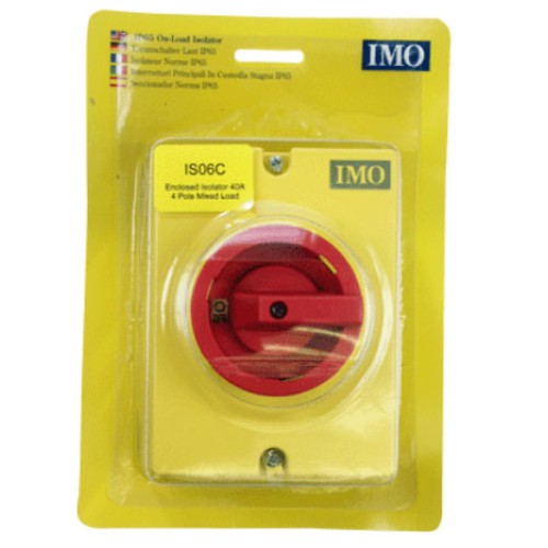 IMO 40A 4 Pole Enclosed Isolator, mixed load