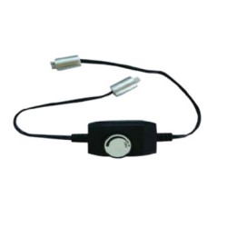 In-line Dimmer for Greenbrook LED Striplights, IP20 black Plug-in 12V DC 1.5A 18W Inline LED Dimmer